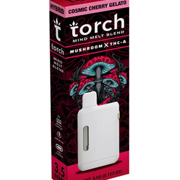 Cosmic Cherry Gelato Torch Mind Melt Mushroom x THC-A Blend Vape 3.5G - Image 1