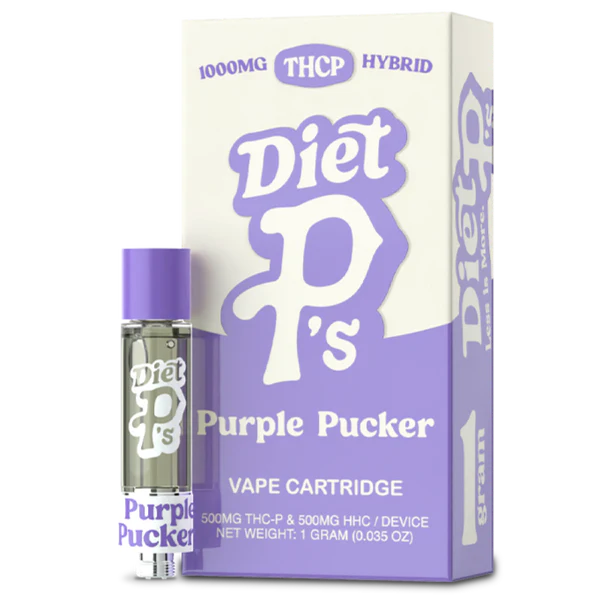Pushin P’s Diet P’s THC-P Cartridge 1g - Purple Pucker (Hybrid) - Image 1